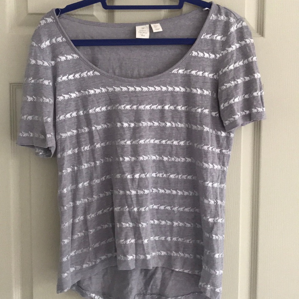Silver elephant tee